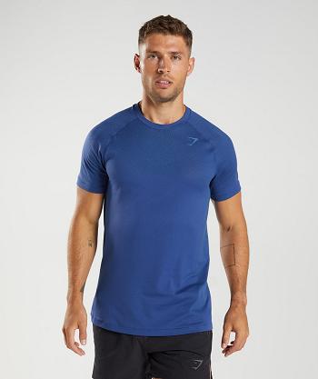 Gymshark Apex Seamless Muške T Shirts Plave Plave | HR 2474LIS